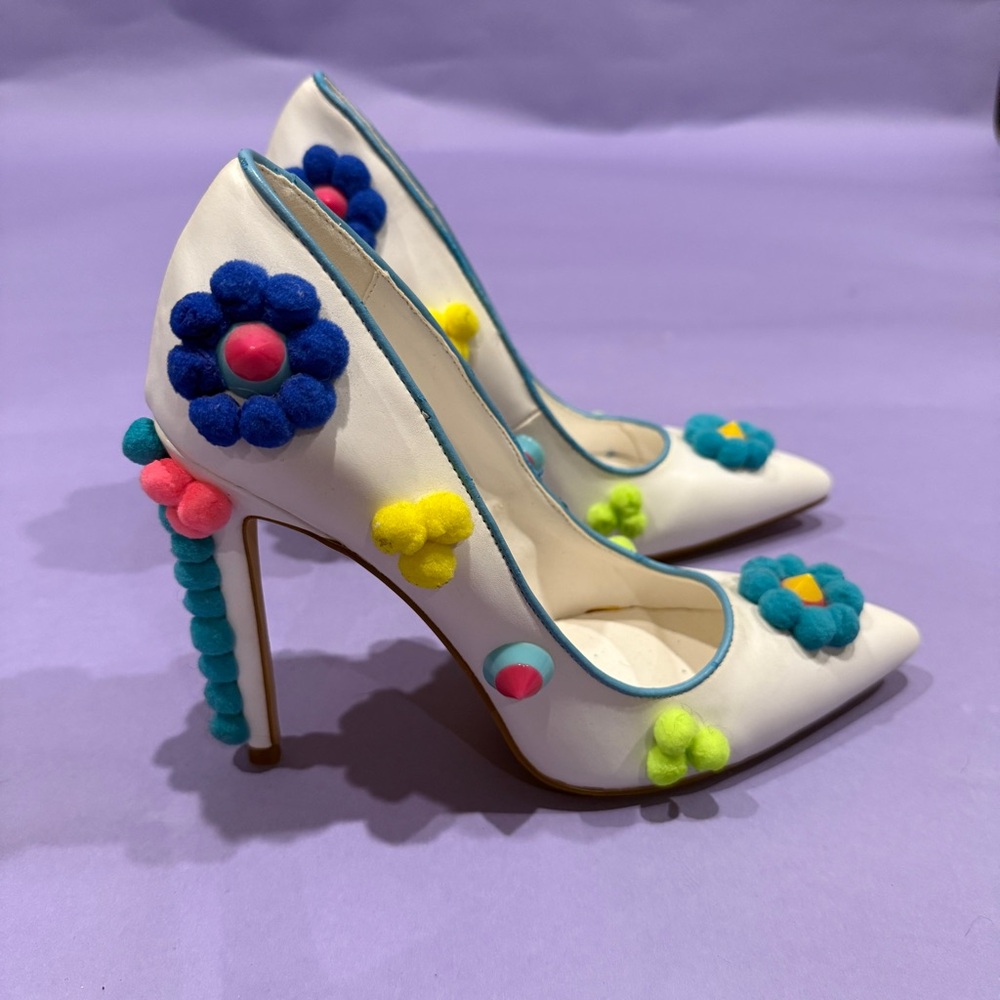 Colorful Floral Women's Heels